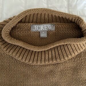 JCrew Tan Striped Roll Neck Sweater Size M